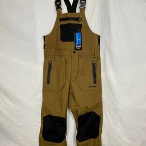 NEW GSOU SNOW men’s relaxed fit snow bibs with knee reinforcements in brown
